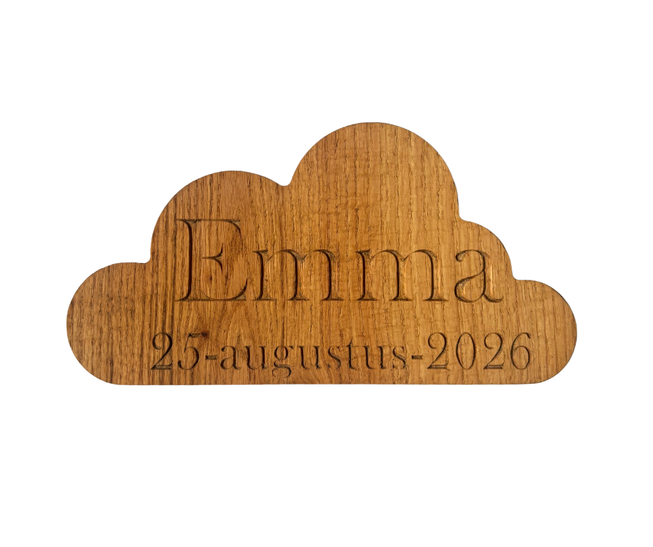 Gepersonaliseerde eikenhouten wolk