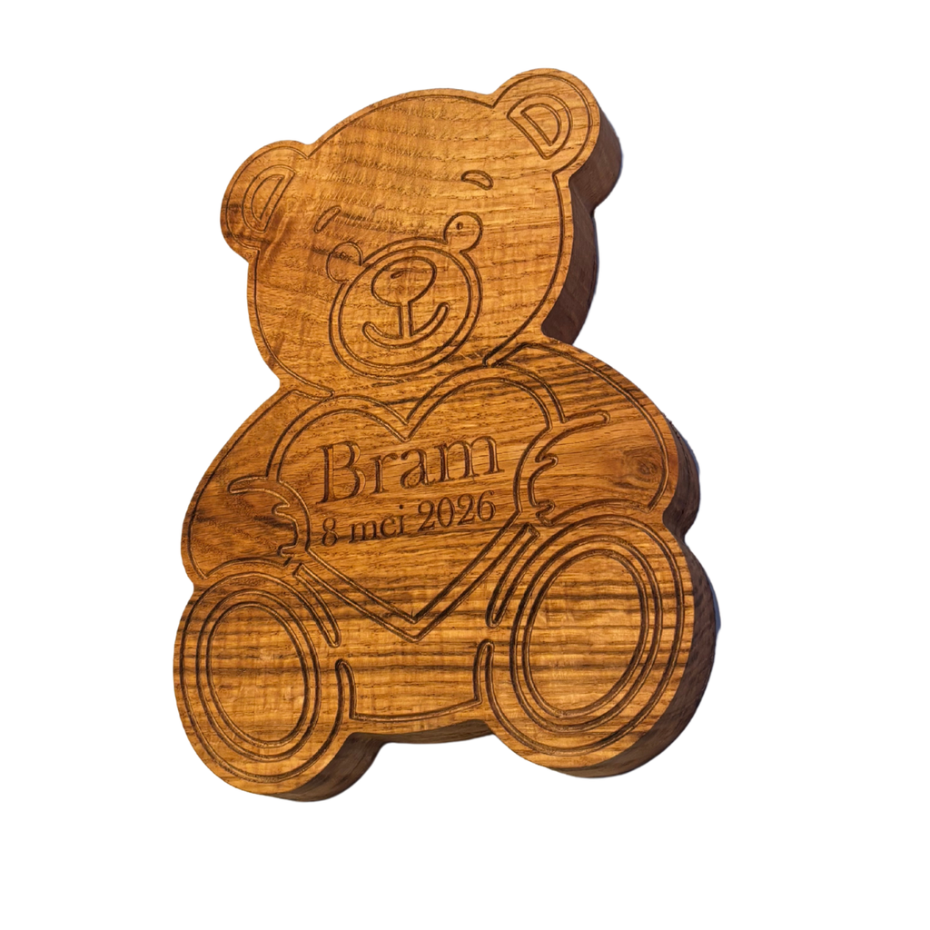 Gepersonaliseerde Eikenhouten beer