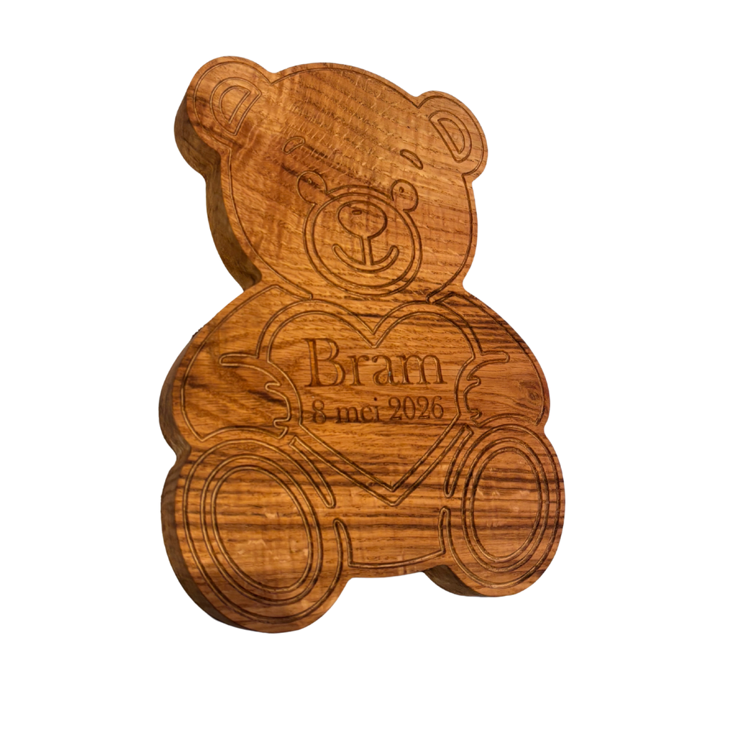 Gepersonaliseerde Eikenhouten beer