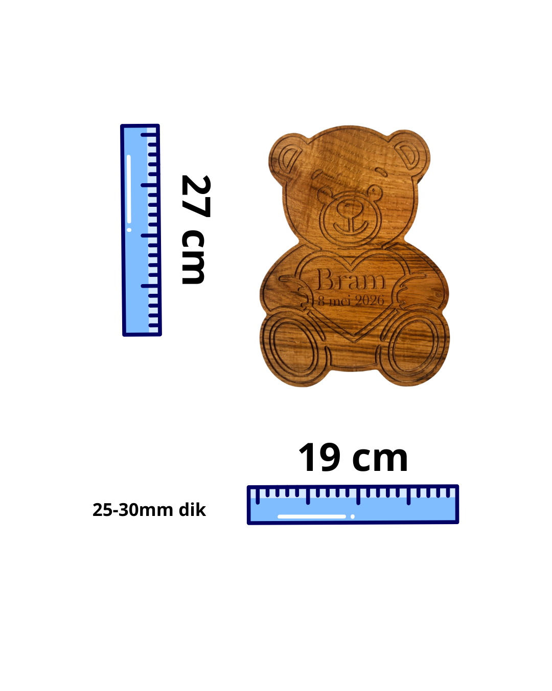 Gepersonaliseerde Eikenhouten beer